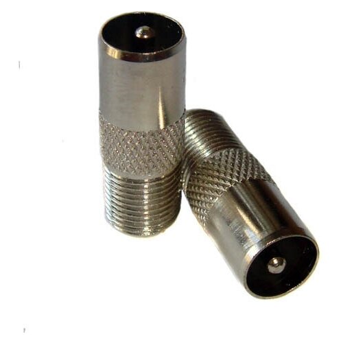 Переходник (коннектор) прямой из F в ТВ штекер Ff-IECm TVBS для подключения телевизора (5 штук)