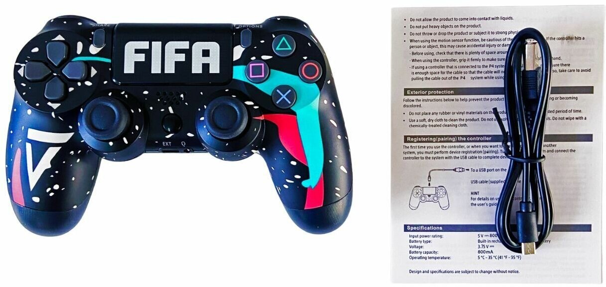 Геймпад совместимый с Playstation 4 FIFA черный V2