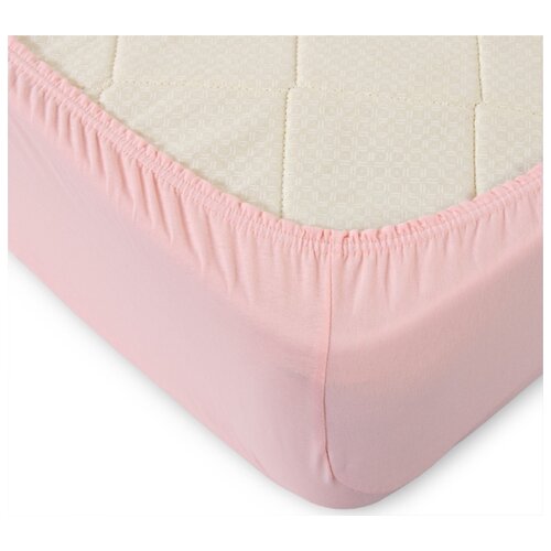 фото Простыня на резинке, трикотаж, розовый, 160х200х20 текс-дизайн