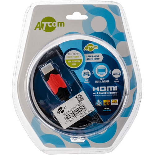 Кабель HDMI - HDMI Atcom AT4944 HDMI Cable 3.0m atcom кабель hdmi hdmi 2м at5941 red gold ver 2 0 черный