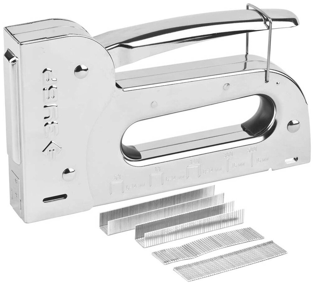 ЗУБР Универсал-14 степлер стальной 6-в-1: 53, 140, 53F, 13, 300, 500
