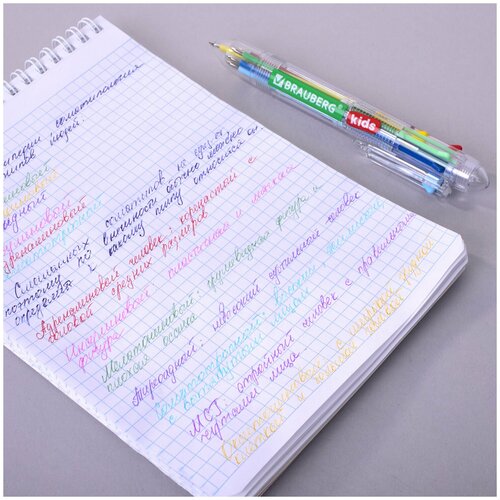Ручка BRAUBERG 143938, комплект 6 шт. комплект 48 шт ручка многоцветная шариковая автоматическая 8 цветов узел 0 7 мм в дисплее brauberg kids 143937