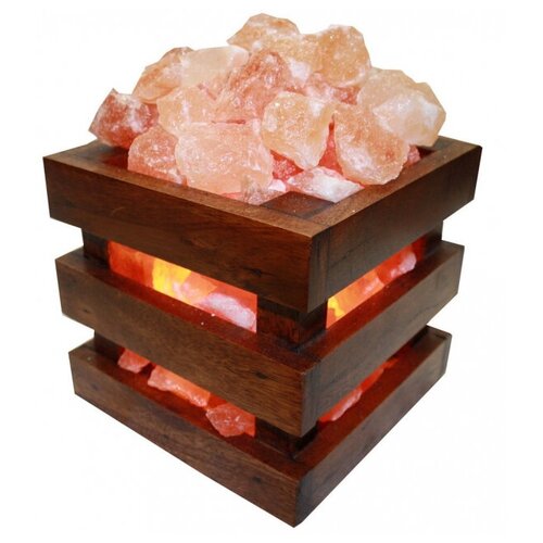 Солевая лампа абажур Корзина КУБ 5-5,5 кг