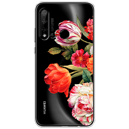 Силиконовый чехол на Huawei Nova 5i / Хуавей Нова 5i Весенний букет, прозрачный силиконовый чехол на huawei nova 5i хуавей нова 5i билет в нью йорк прозрачный