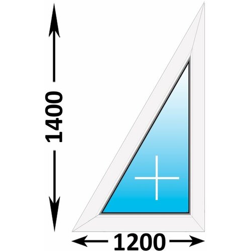 Пластиковое окно Veka WHS треугольное глухое правое 1200x1400 (ширина Х высота) (1200Х1400)