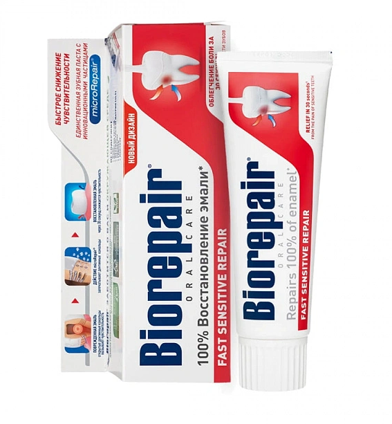 Зубная паста Biorepair Fast Sensitive Repair, 75 мл