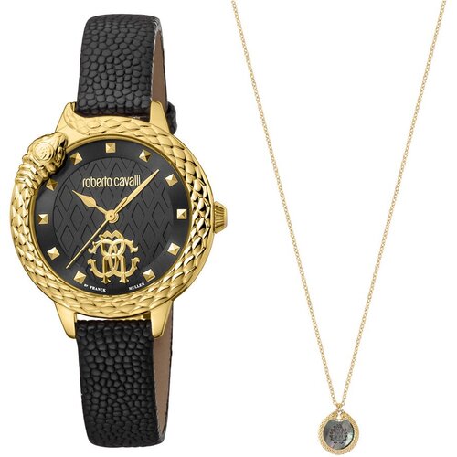 Наручные часы Roberto Cavalli by Franck Muller Snake, черный, золотой