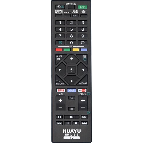 пульт huayu для телевизора sony rmt tx300e netflix Пульт ДУ Huayu RM-L1615 для Sony, черный