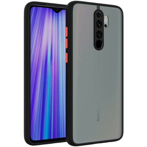 Накладка пластиковая матовая для Xiaomi Redmi 9 с силиконовой окантовкой чёрная накладка пластиковая матовая для xiaomi redmi 9 с силиконовой окантовкой сиреневая