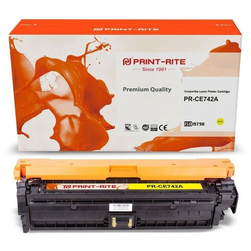 PRINT-RITE Картридж лазерный PR-CE742A TFHAN6CPU1JCE742A желтый 7300стр. для HP LJ CP5220 CP5221 CP5223 CP5225