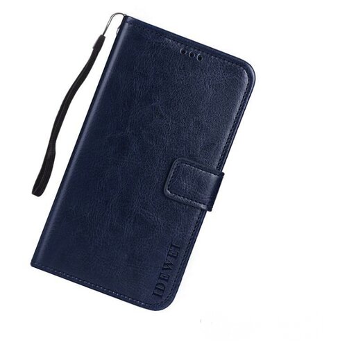 фото Чехол-книжка mypads для huawei nova 6 se из качественной импортной кожи с подставкой застёжкой и визитницей синий