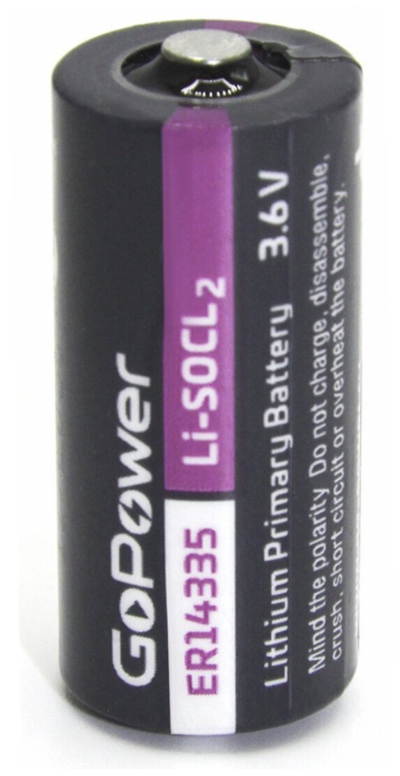 Батарейка литий-тионилхлоридная GoPower 14335 2/3AA PC1 Li-SOCl2 3.6V