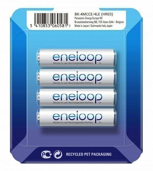 Аккумуляторы ААА Еneloop Panasonic BK-4MCCE/4LE 750 mAh BL4