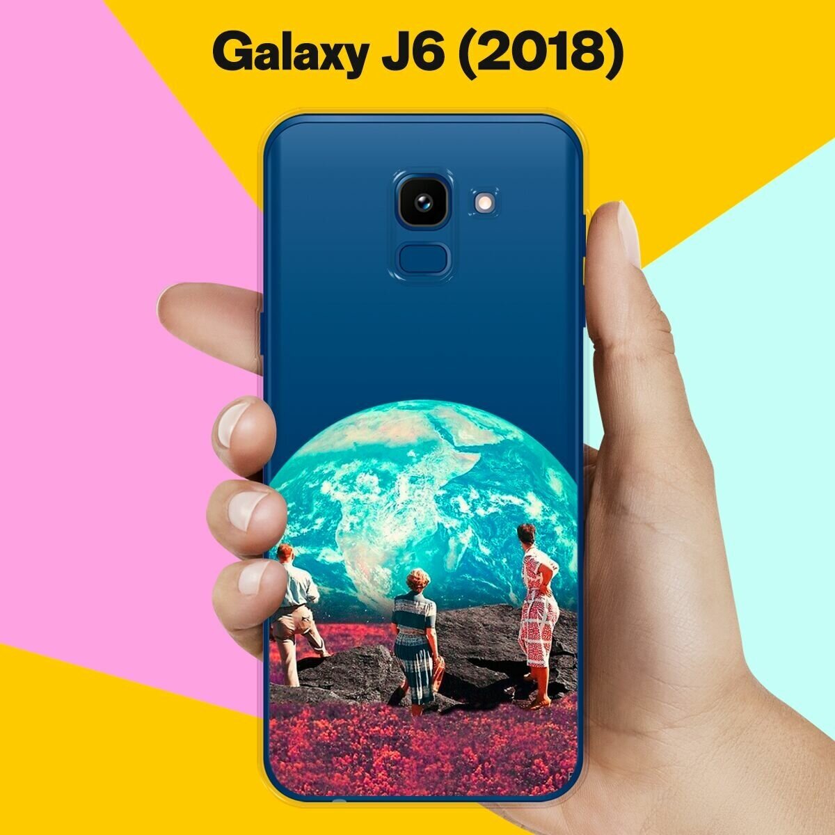 Силиконовый чехол на Samsung Galaxy J6 (2018) Вид на Землю / для Самсунг Галакси Джей 6 2018