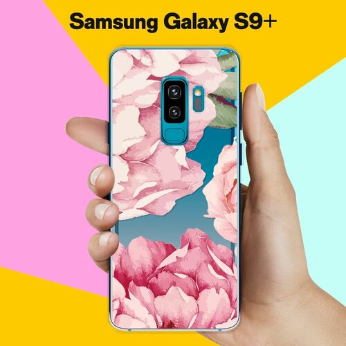 Силиконовый чехол на Samsung Galaxy S9+ Пионы / для Самсунг Галакси С9 Плюс противоударный силиконовый чехол кролик by likee на samsung galaxy s9 самсунг галакси с9 плюс