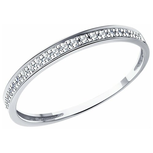 Кольцо SOKOLOV Diamonds из белого золота с бриллиантами 1012545-3, размер 18