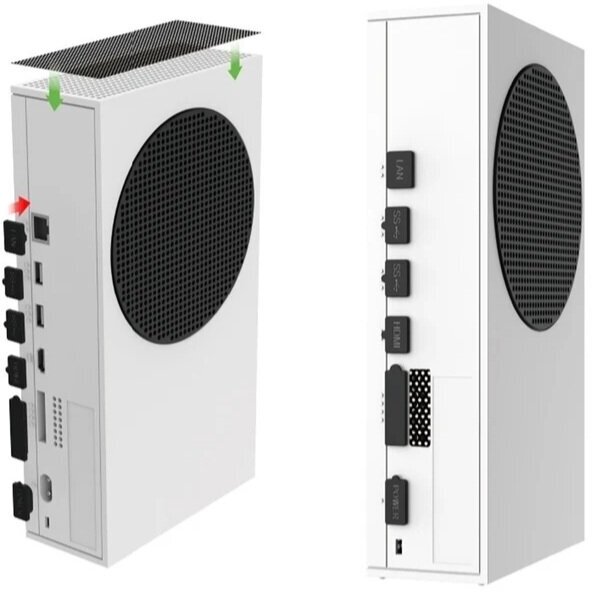Набор заглушек и сеток для защиты консоли Xbox Series S от пыли и влаги (11 предметов) — фото 1