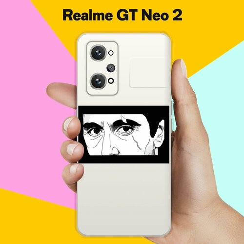 Силиконовый чехол на Realme GT Neo 2 Шрам / для Реалми ДжиТи Нео 2 силиконовый чехол на realme gt neo 2 молнии 7 для реалми джити нео 2