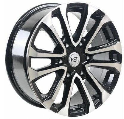 Литые колесные диски RST R058 (Prado) 7.5x18 6x139.7 ET25 D106.1 Чёрный с полированной лицевой частью (rd833506)