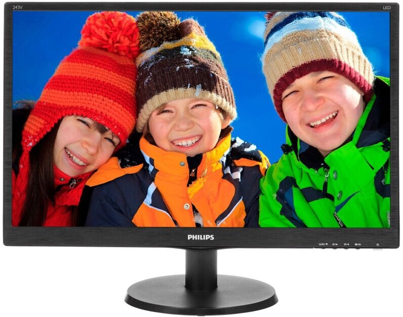 Монитор Philips 23.6 243V5QHABA/01 (243V5QHABA) 1920x1080/D-Sub/DVI/HDMI