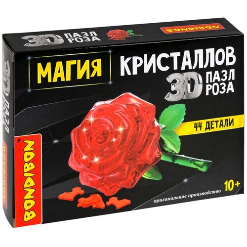 3D-пазл Магический Кристалл Роза (9001), 44 дет.