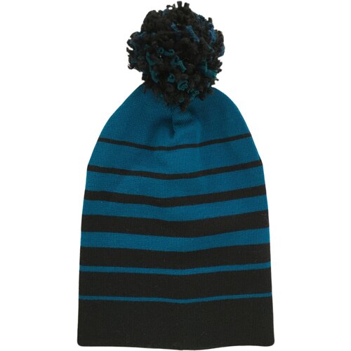 фото Шапка бини anru, демисезон/зима, шерсть, размер универсальный, черный, синий