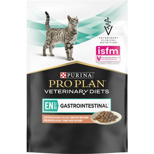 Влажный корм Pro Plan Veterinary diets EN Gastrointestinal для взрослых кошек при расстройствах пищеварения с лососем - 85 г