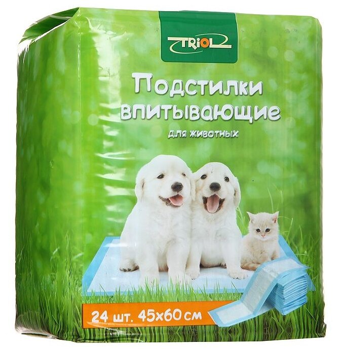 Пеленки для собак впитывающие Triol 30551003/30551004 60х45 см