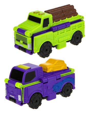 Машинка 1 TOY Transcar Double 2 в 1: Лесовоз/Автовоз (Т18283) 8 см