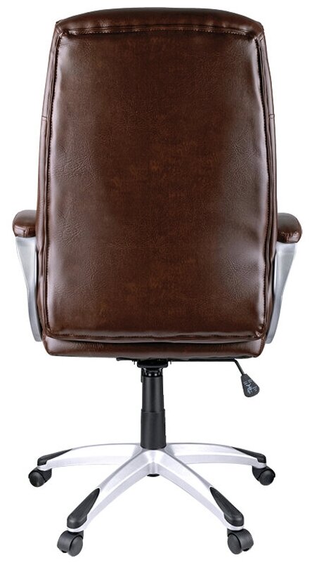 Кресло руководителя HELMI HL-E06 "Balance", экокожа коричневая, механизм качания - фотография № 5