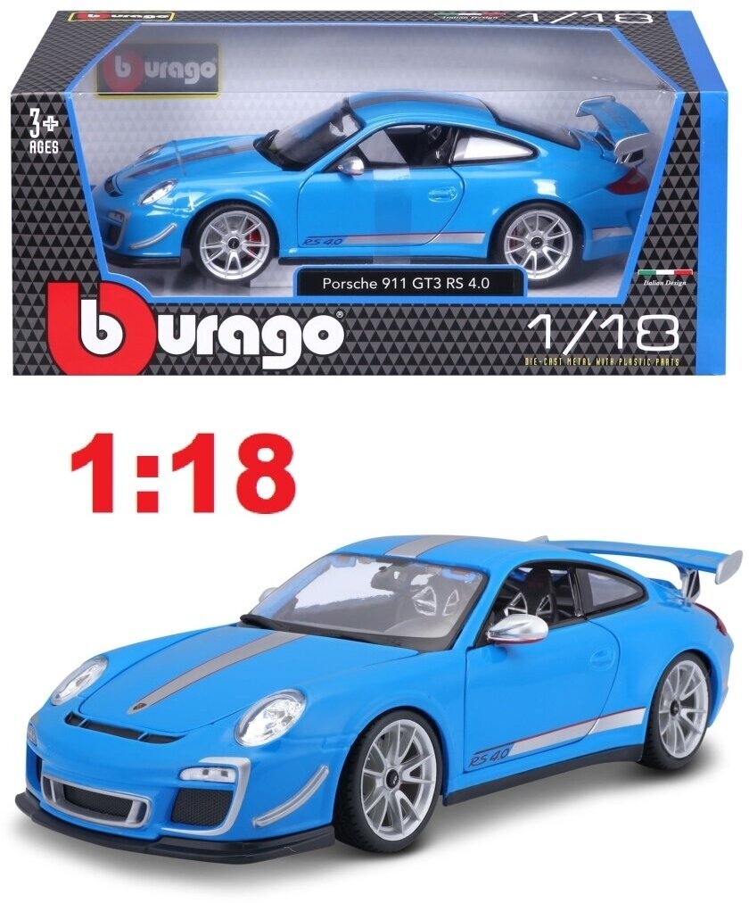 Bburago Машинка голубая "PORSCHE 356B CABRIOLET 1961 BLUE 18-12025" 1:18 - фото №12