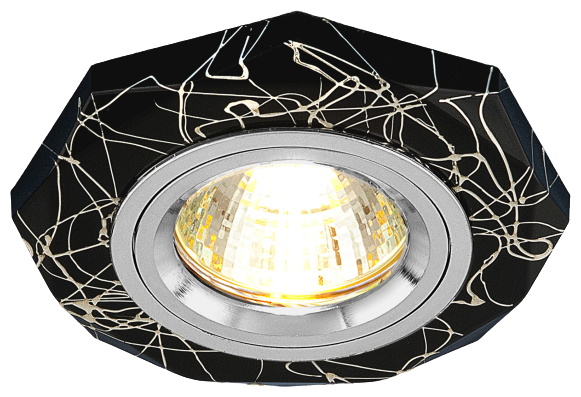 Светильник Elektrostandard 2040 MR16 BK/SL, GU5.3, 35 Вт, цвет арматуры: серебристый, цвет плафона: черный