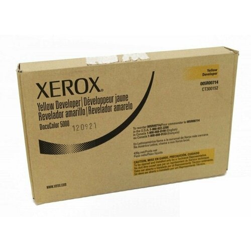 Xerox 005R00714 девелопер узел проявки (005R00714) желтый 300000 стр (оригинал) блок проявки 604k77585 xerox du6600y желтый совместимый