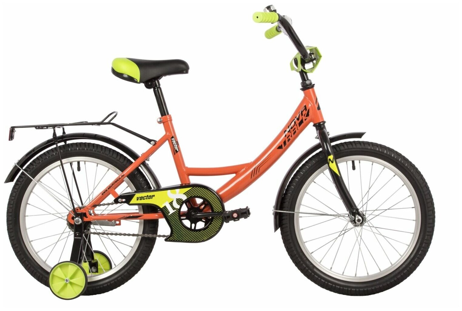 Детский велосипед Novatrack Vector 18" (2022) 18 Оранжево-черный