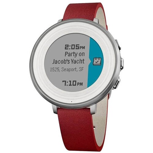 Часы Pebble Time Round Silver-Red 14mm 1978900₽