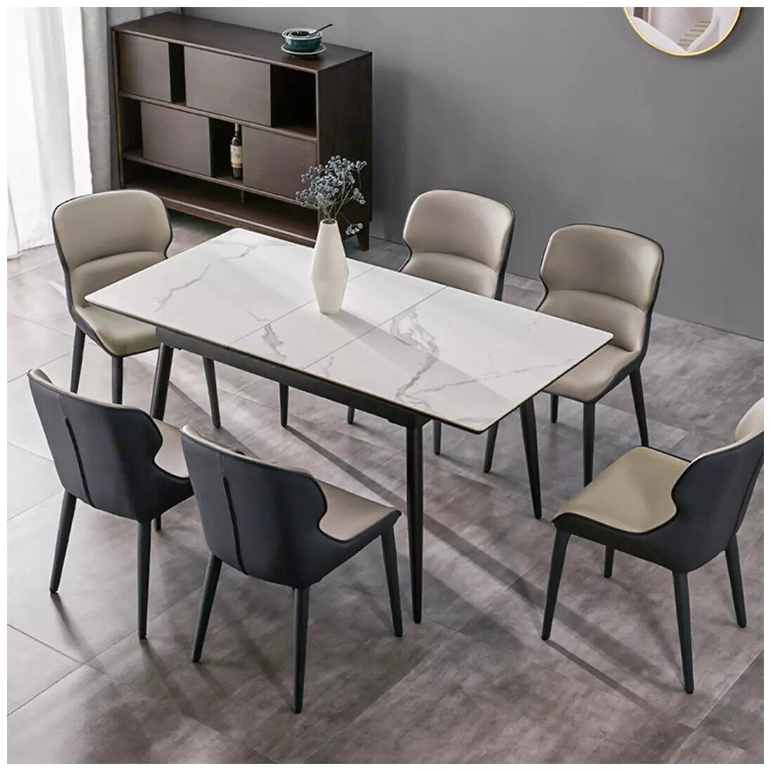 Стол обеденный Xiaomi 8H Jun Rock Board Dining Table 1.6 m Grey (YB1)