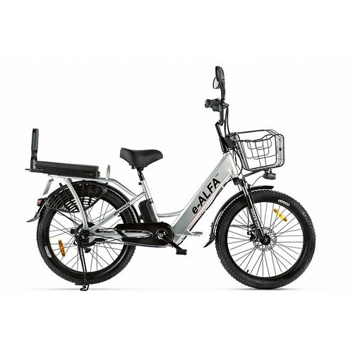 Велогибрид Green City e-ALFA fatbike 2161 серебристый 500 Вт 35 кмч 40км АКБ 48V104Ah макс 130кг вес 36кг GNCITY-EALFAFAT-SIL 6890000₽