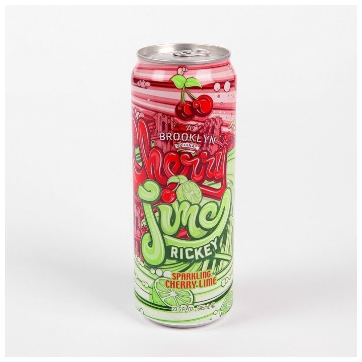 AriZona Напиток безалкогольный газированный Rickey Cherry Lime, 0.695л - фотография № 2