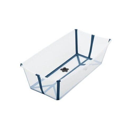 Ванночка Stokke FlexiBath X-large, прозрачный/синий, 69 л, 41х24х82 см вставка для новорожденного stokke flexibath newborn support