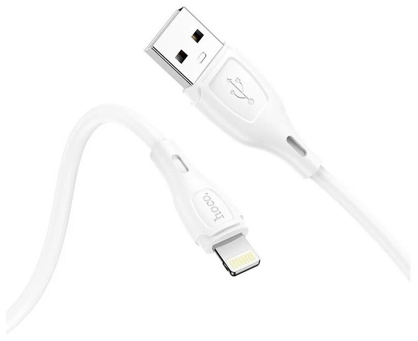 Кабель USB HOCO X61 Ultimate silicone для Lightning 2.4 A длина 1.0 м белый