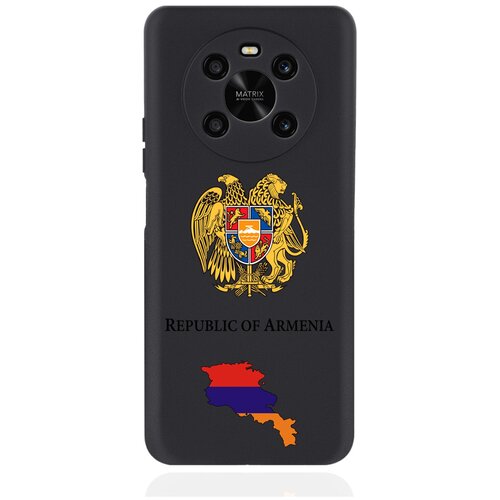 Черный силиконовый чехол SignumCase для Honor X9 Герб Армении черный силиконовый чехол signumcase для honor 90 lite золотой герб армении