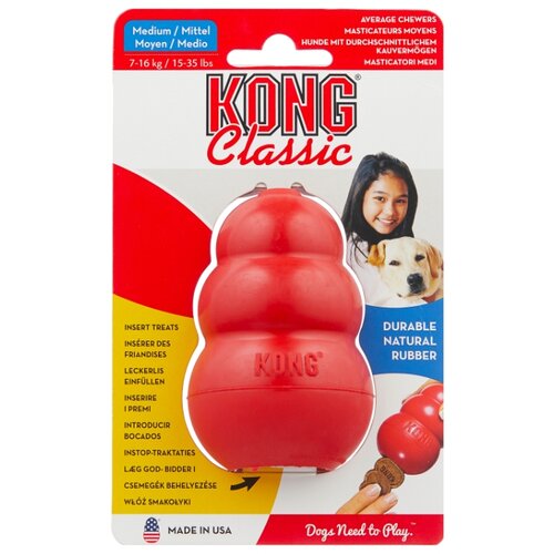 Игрушка для собак KONG Classic M (T2) средняя 8х6см, красный