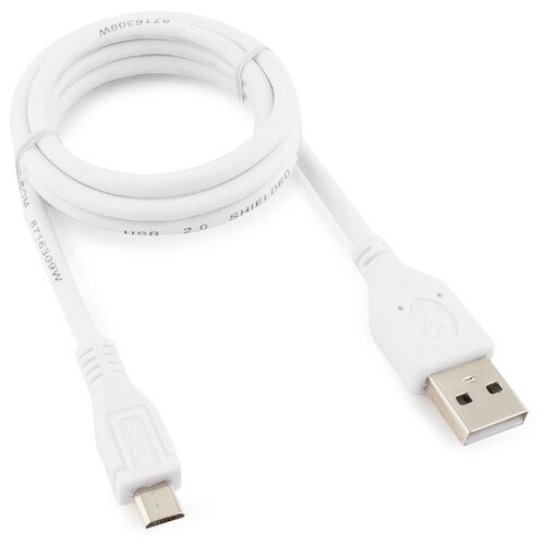 фото Кабель Cablexpert USB - microUSB (CCP-mUSB2-AMBM) 1 м белый