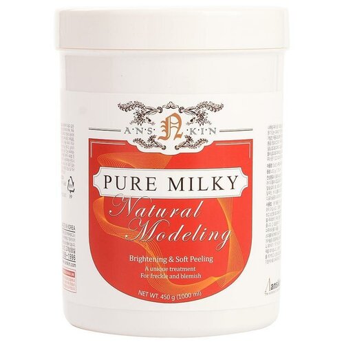 Маска для лица, 450гр, Pure Milky Modeling Mask, Anskin, 8809329791369