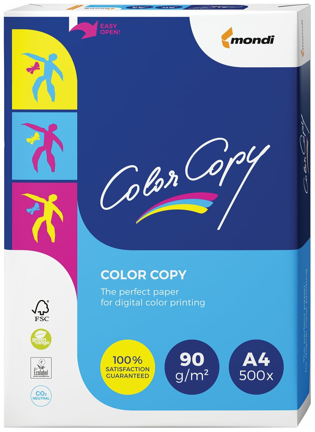 Бумага Color Copy, А4, 90 г/м2, 500 л, для полноцветной лазерной печати, А++, 161% (CIE)