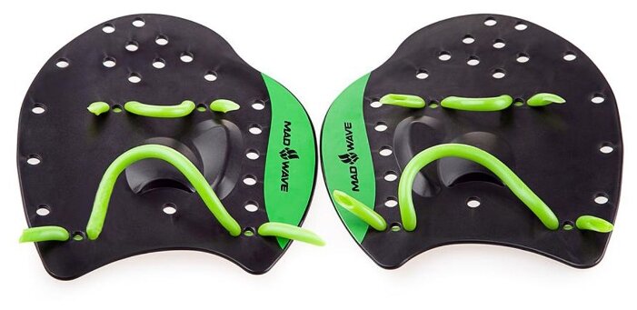 Лопатки для плавания Paddles PRO L Black/Green