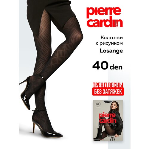 Колготки  Pierre Cardin, 40 den, с ластовицей, размер 3, черный