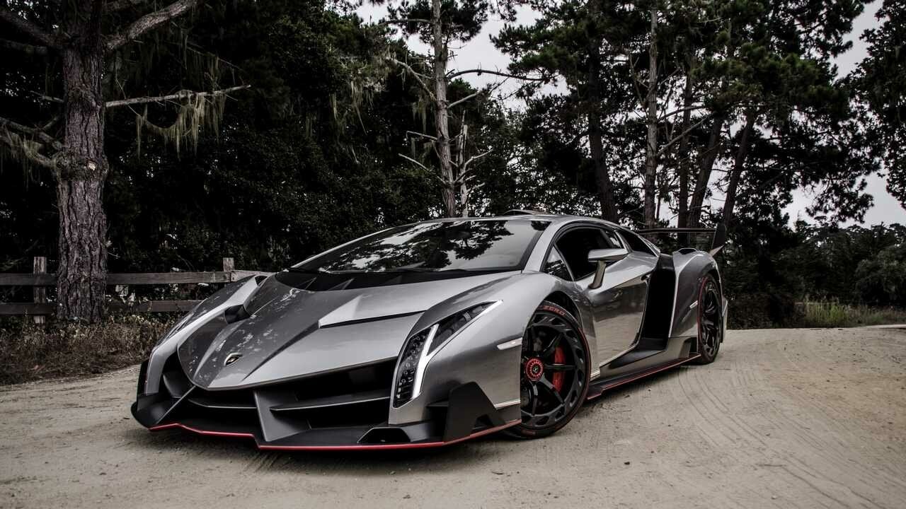 Картина на холсте 60x110 Альянс Лес "Lamborghini supercar veneno" на подрамнике / интерьер/ декор