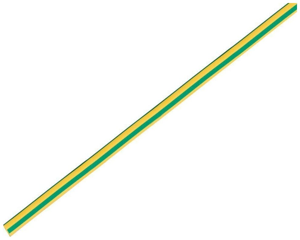 Термоусадочная трубка IEK ТТУ 10/5 негорючая желто-зеленая