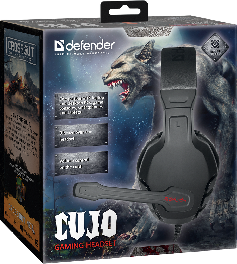 Наушники игровые Defender Gaming Cujo Black/Red (64505) - фото №10